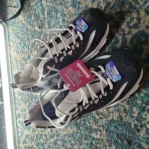 Skechers Black and White Athletic Shoes